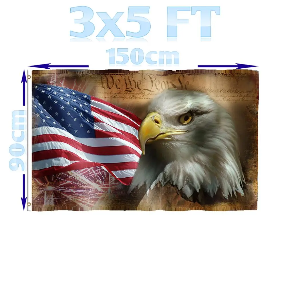 BENFACTORY Store 3x5 Ft Single Layer 100D Polyester Brass Grommets Patriotic Bald Eagle US American Flag
BENFACTORY Store 3x5 Ft Single Layer 100D Polyester Brass Grommets Patriotic Bald Eagle US American Flag