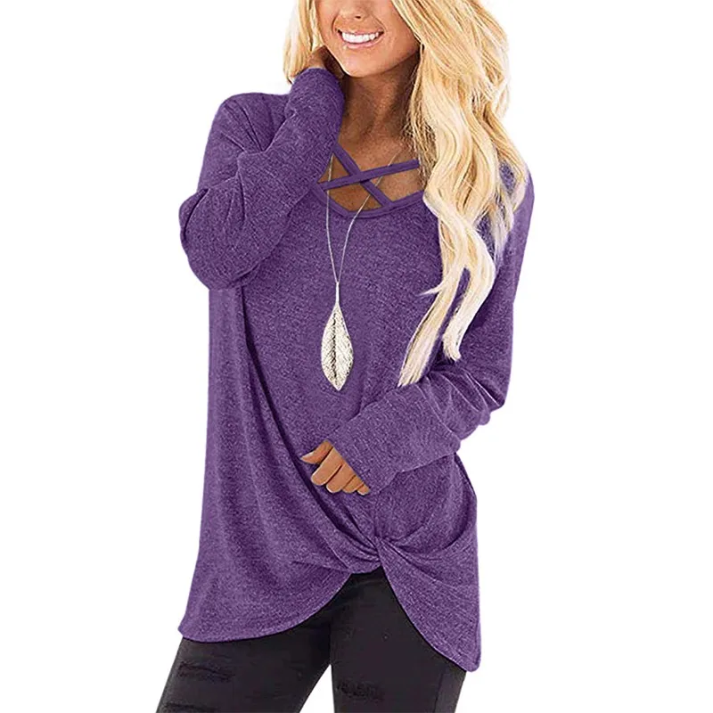 Plus Size T-shirt Women 2021 Summer Front Cross V-neck Long Sleeve Ladies Fashion Casual Loose Street Wear Women's Clothes
Plus Size T-shirt Women 2021 Summer Front Cross V-neck Long Sleeve Ladies Fashion Casual Loose Street Wear Women's Clothes