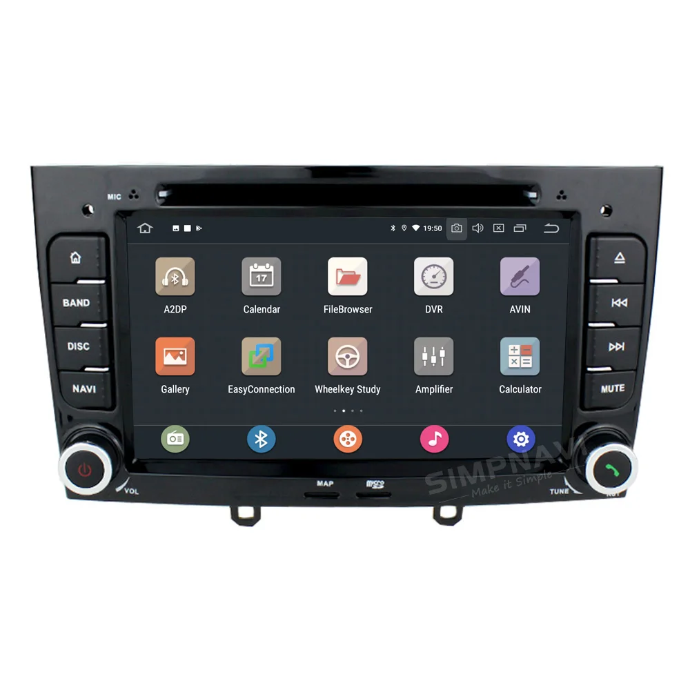 Автомагнитола для PEUGEOT 308 408 7 "IPS Android 10 0 DVD GPS 4 + 64 ГБ Bluetooth 5 | Автомобили и