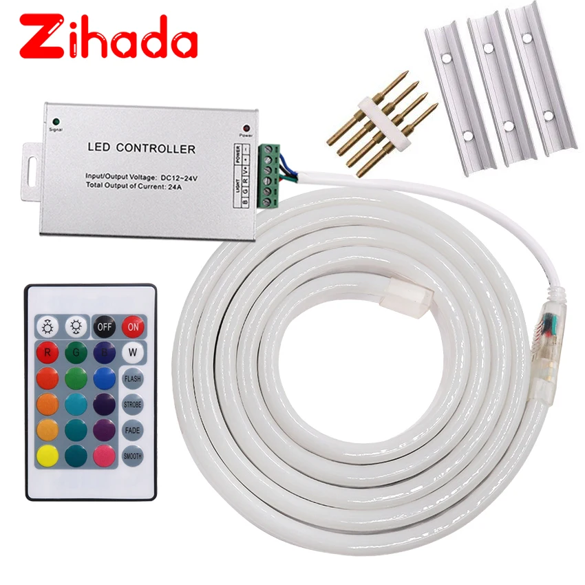 DC12V RGB Неоновый светодиодный светильник красный/зеленый/синий/теплый/белый 120 s/m