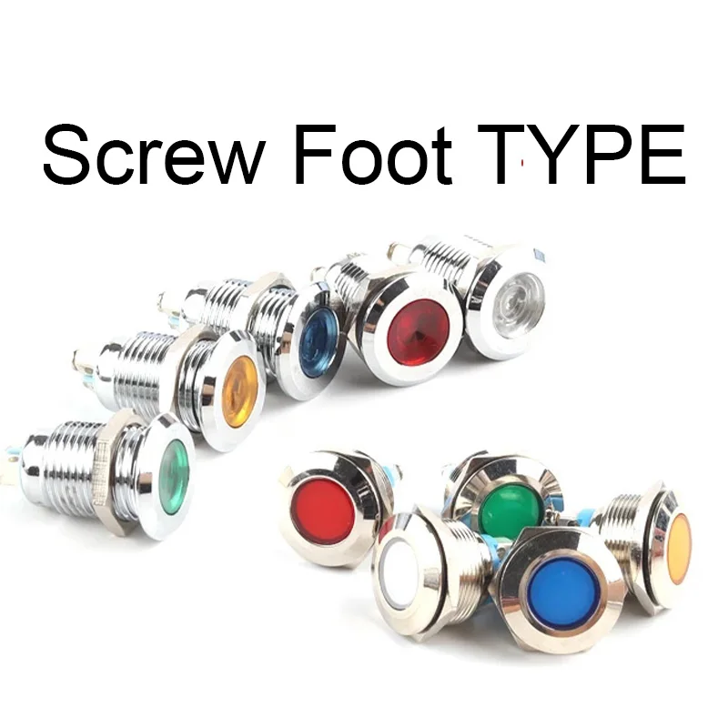 1PCS 12/16/19/22mm Waterproof IP66 Metal LED Warning Indicator Light Signal Lamp Pilot Wire 3V 6V 12V 24V 220V Screw Pin Termina
1PCS 12/16/19/22mm Waterproof IP66 Metal LED Warning Indicator Light Signal Lamp Pilot Wire 3V 6V 12V 24V 220V Screw Pin Termina