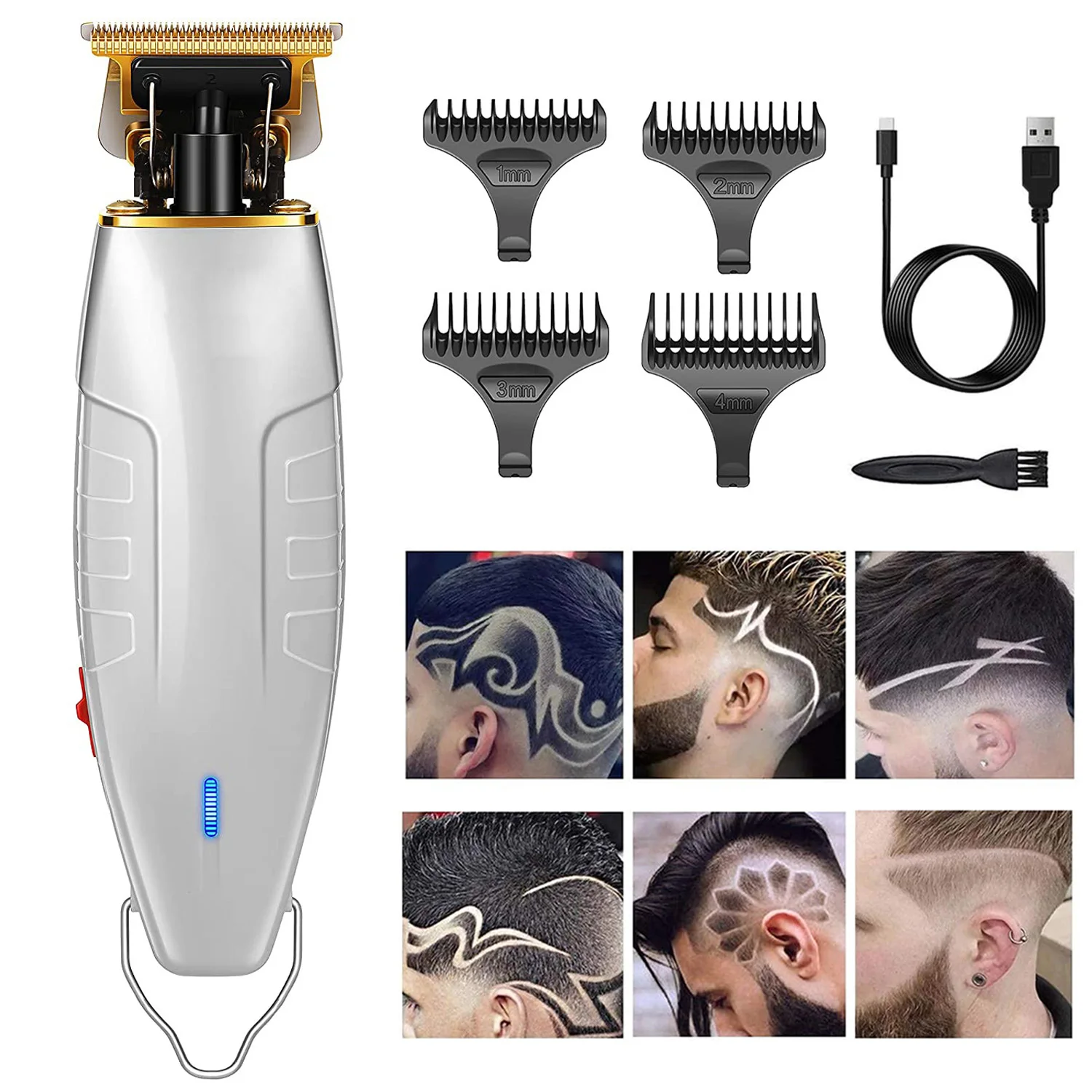 Kemei 1931 Professional Beard Hair Trimmer with T-Blade Mower for All-around Outlining Dry-shaving and Fading Cutter
Kemei 1931 Professional Beard Hair Trimmer with T-Blade Mower for All-around Outlining Dry-shaving and Fading Cutter