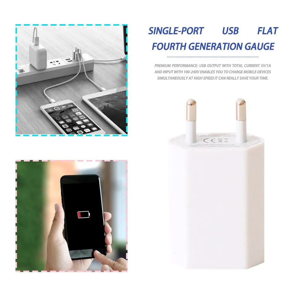 EU Plug USB Wall Charger Power Adapter 5V 1A Single USB Port Quick Charger for iPhone 6 6S 7 8 Plus X XR XS 11 Pro Max 5S SE
EU Plug USB Wall Charger Power Adapter 5V 1A Single USB Port Quick Charger for iPhone 6 6S 7 8 Plus X XR XS 11 Pro Max 5S SE