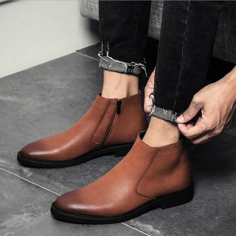 2020 Fashion Men Formal Pointed Toe Ankle Boots Casual Men Leather zipper Boots Winter Shoes Men shoes Boots Oxford Shoes
2020 Fashion Men Formal Pointed Toe Ankle Boots Casual Men Leather zipper Boots Winter Shoes Men shoes Boots Oxford Shoes