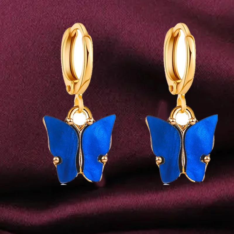 Cute Drop Butterfly Shape Earrings for Women New Fashion Elegant Simple Earrings for Girl Party Accessories Eardrop Fine Jewelry
Cute Drop Butterfly Shape Earrings for Women New Fashion Elegant Simple Earrings for Girl Party Accessories Eardrop Fine Jewelry