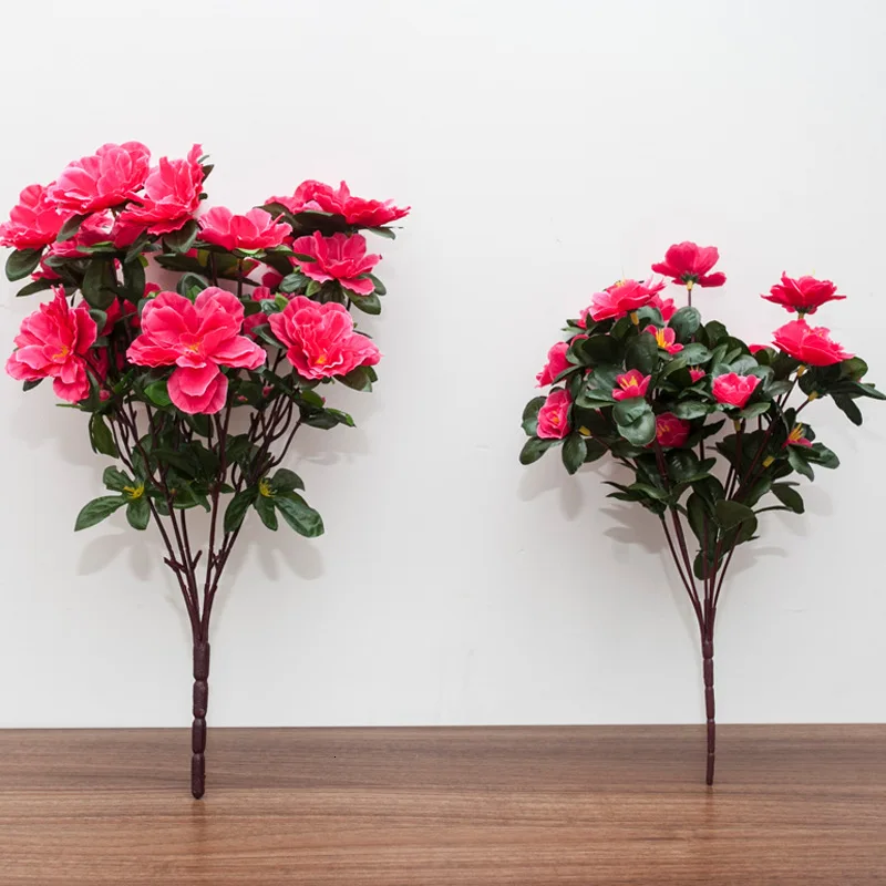 Simsii Rhododendron искусственный цветок Шелковый алтарь место на рынке инженерный забор