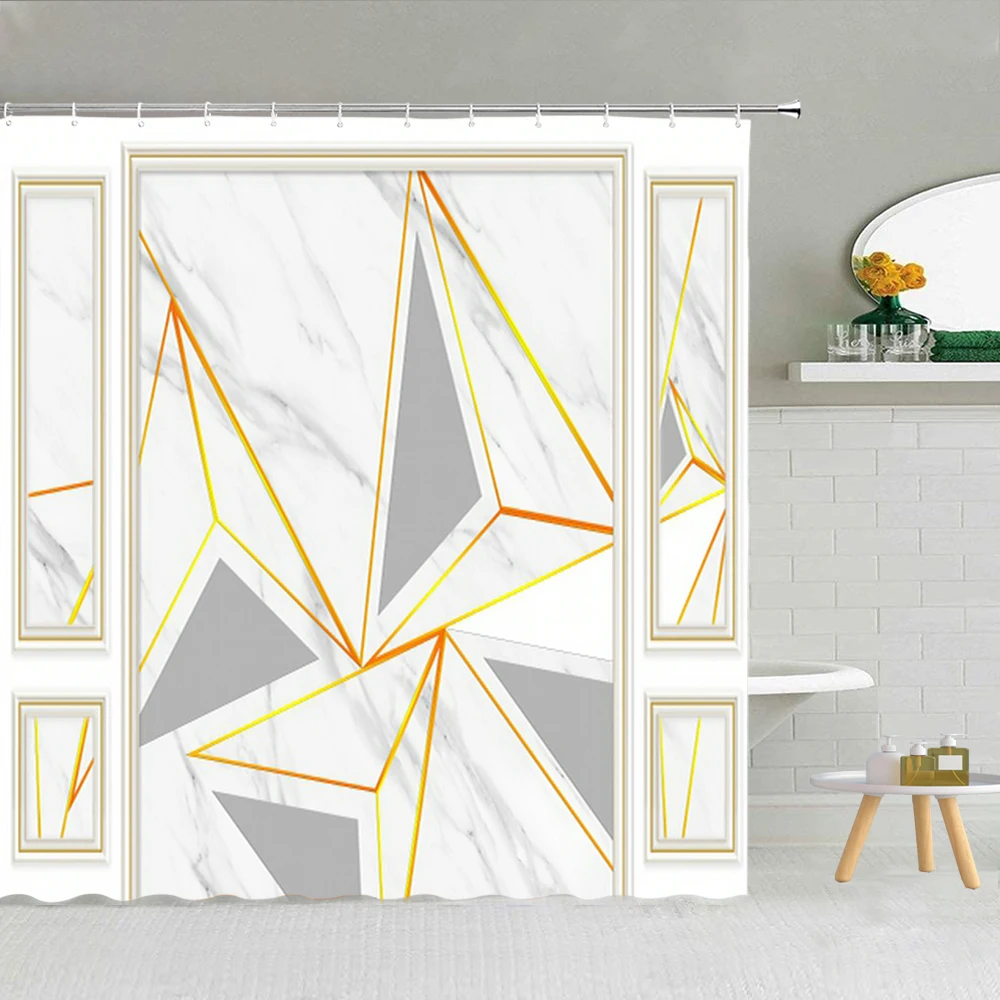 Nordic Simplicity Creative Geometry Shower Curtain Waterproof Polyester Fabric Bath Screen High Quality With Hooks Home Decor
Nordic Simplicity Creative Geometry Shower Curtain Waterproof Polyester Fabric Bath Screen High Quality With Hooks Home Decor