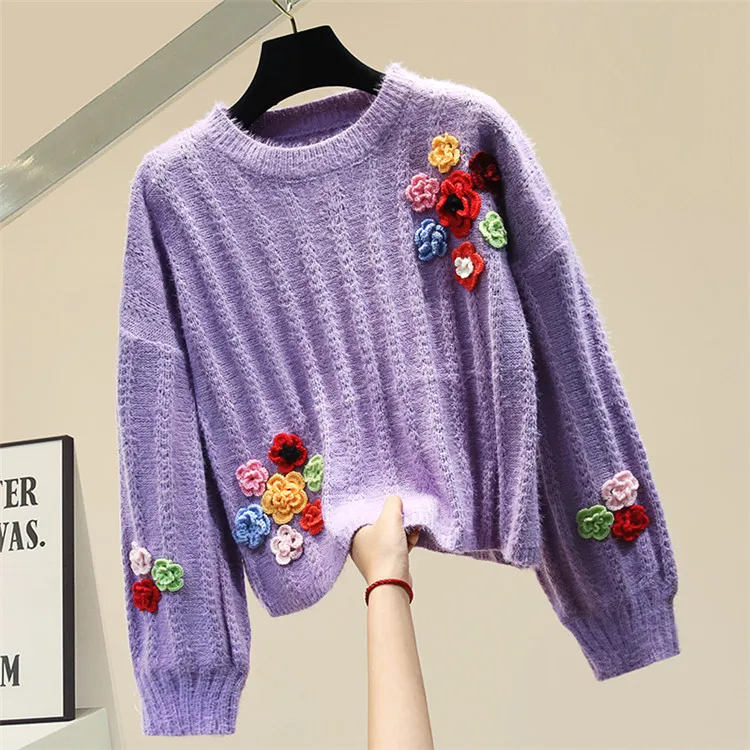 Flower Embroidered Sweaters Woman 2020 Autumn New Women's Pullover Coat Loose Outer Wear Sweaters Jumper Short Pull Femme
Flower Embroidered Sweaters Woman 2020 Autumn New Women's Pullover Coat Loose Outer Wear Sweaters Jumper Short Pull Femme