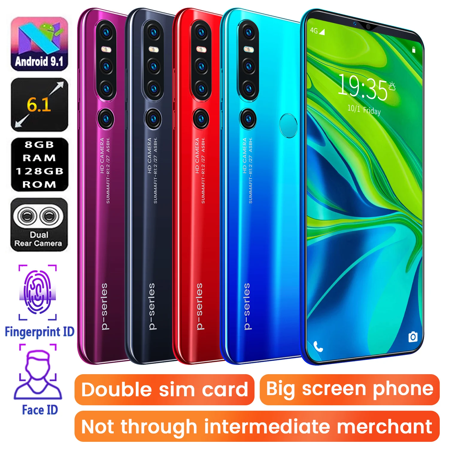 Global Version P46 Pro 6.1inch 8GB+128GB Smartphone MTK6598 8Core Smart Dimming Android 9.0 4500mAH Battery type C Gaming Phone
Global Version P46 Pro 6.1inch 8GB+128GB Smartphone MTK6598 8Core Smart Dimming Android 9.0 4500mAH Battery type C Gaming Phone