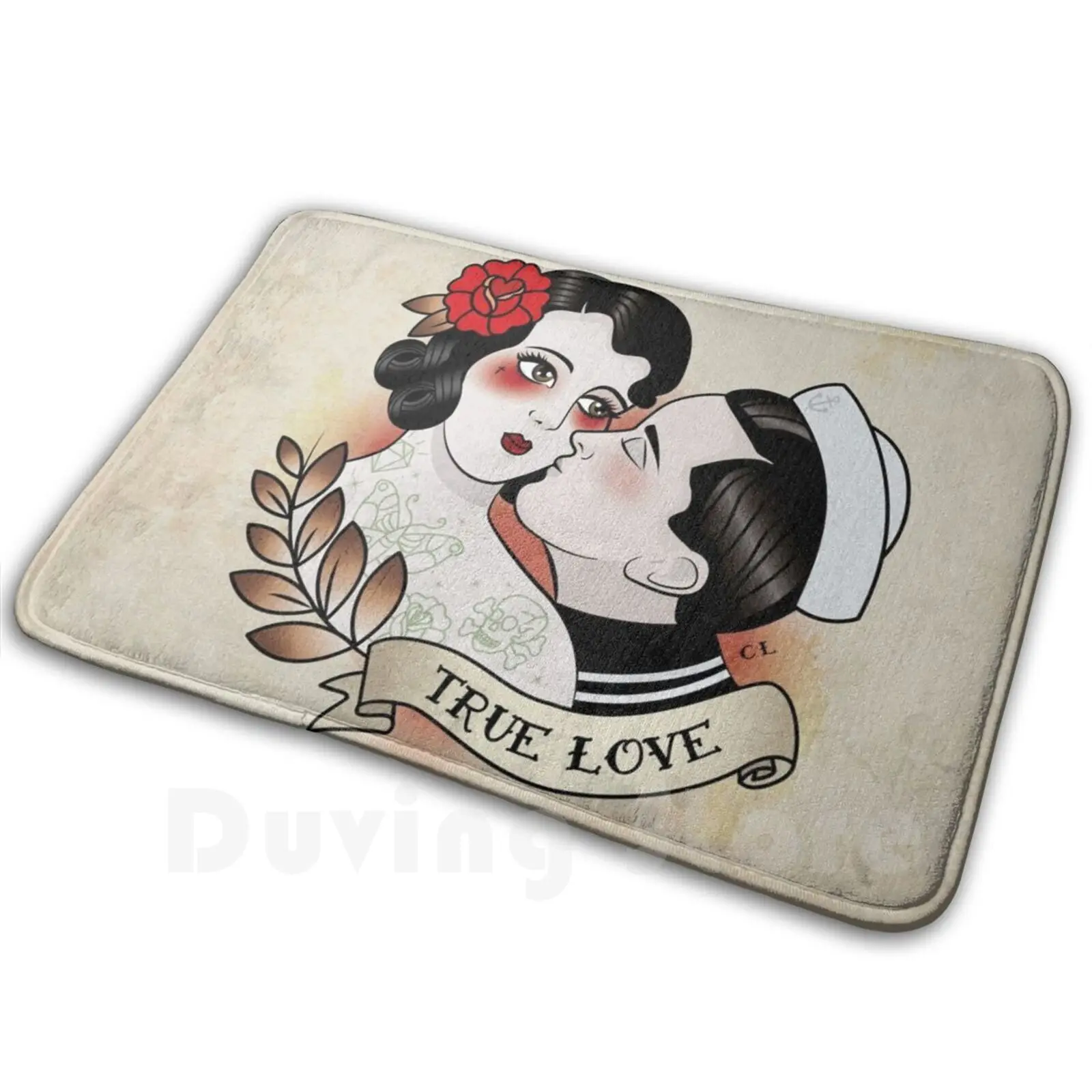 True Love Mat Rug Carpet Anti-Slip Floor Mats Bedroom Tattoo Couple True Love Traditional Vintage Pin Up Kiss
True Love Mat Rug Carpet Anti-Slip Floor Mats Bedroom Tattoo Couple True Love Traditional Vintage Pin Up Kiss