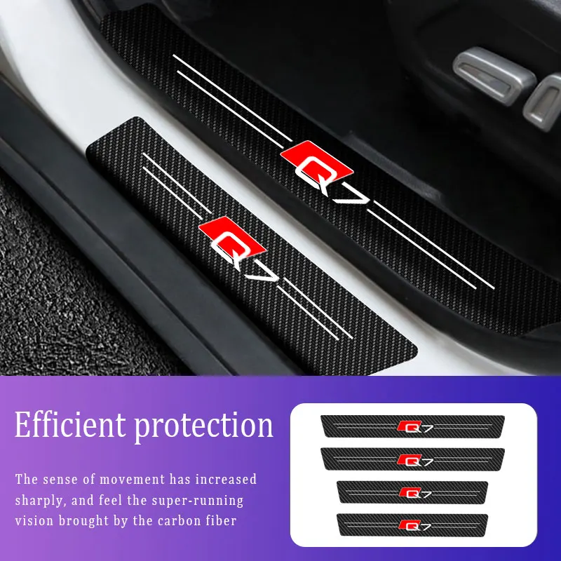 4X Decal Car Sticker Door Carbon Leather Fiber Sill Plate For Audi Q7 2006 2007 2010-2022 Type Auto Accessories
4X Decal Car Sticker Door Carbon Leather Fiber Sill Plate For Audi Q7 2006 2007 2010-2022 Type Auto Accessories