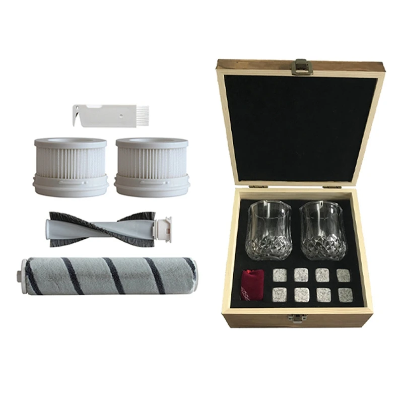 1 компл. HEPA фильтр пушистая кашемировая роликовая щетка для XIAOMI MIJIA Dreame V9 V10 и 1 набор камней для виски 
1 компл. HEPA фильтр пушистая кашемировая роликовая щетка для XIAOMI MIJIA Dreame V9 V10 и 1 набор камней для виски