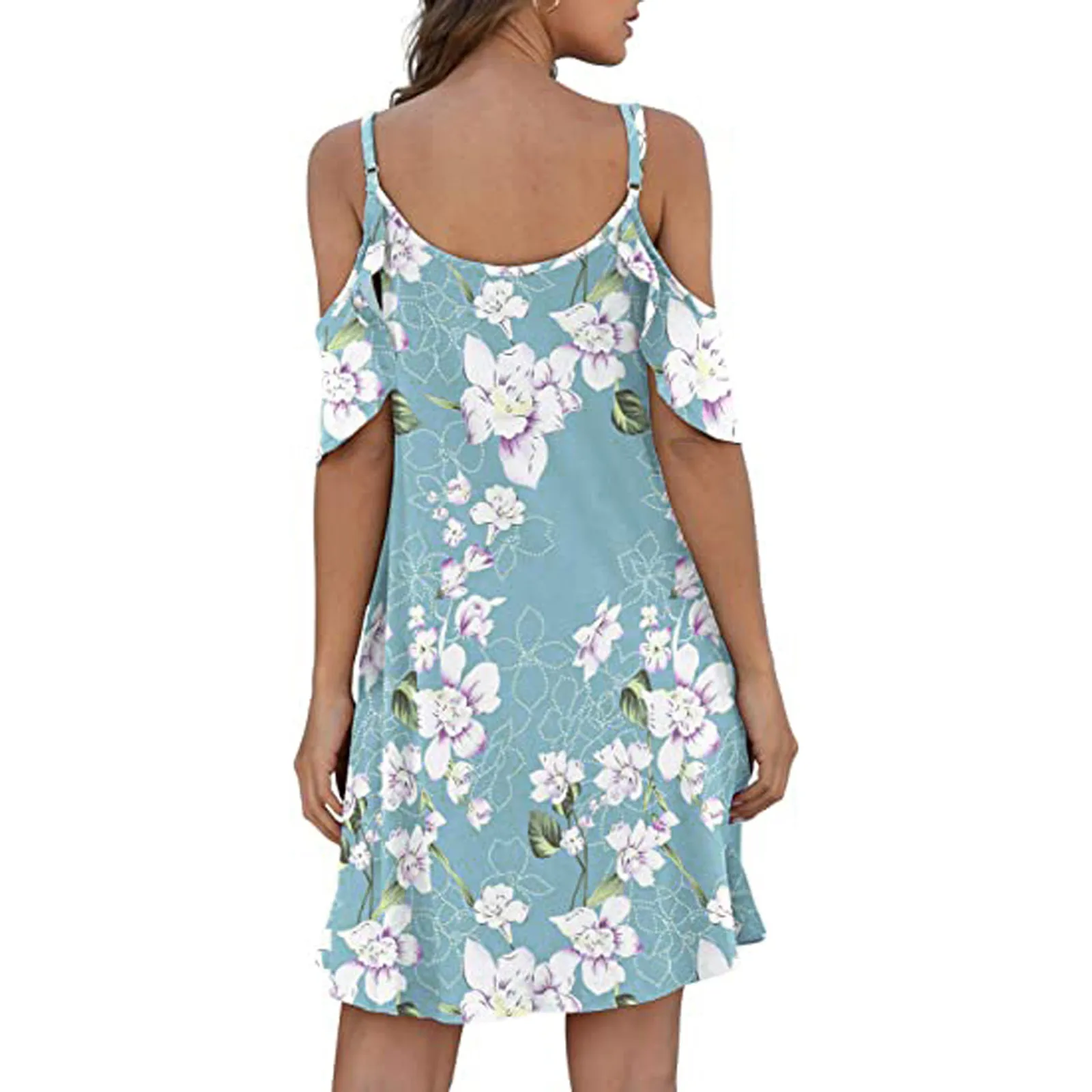 40# Summer Strap Dress Cold Shoulder Floral Printed Dress Woman Sexy V-neck Bohemian Dresses Holiday Casual Sundress Vestidos
40# Summer Strap Dress Cold Shoulder Floral Printed Dress Woman Sexy V-neck Bohemian Dresses Holiday Casual Sundress Vestidos