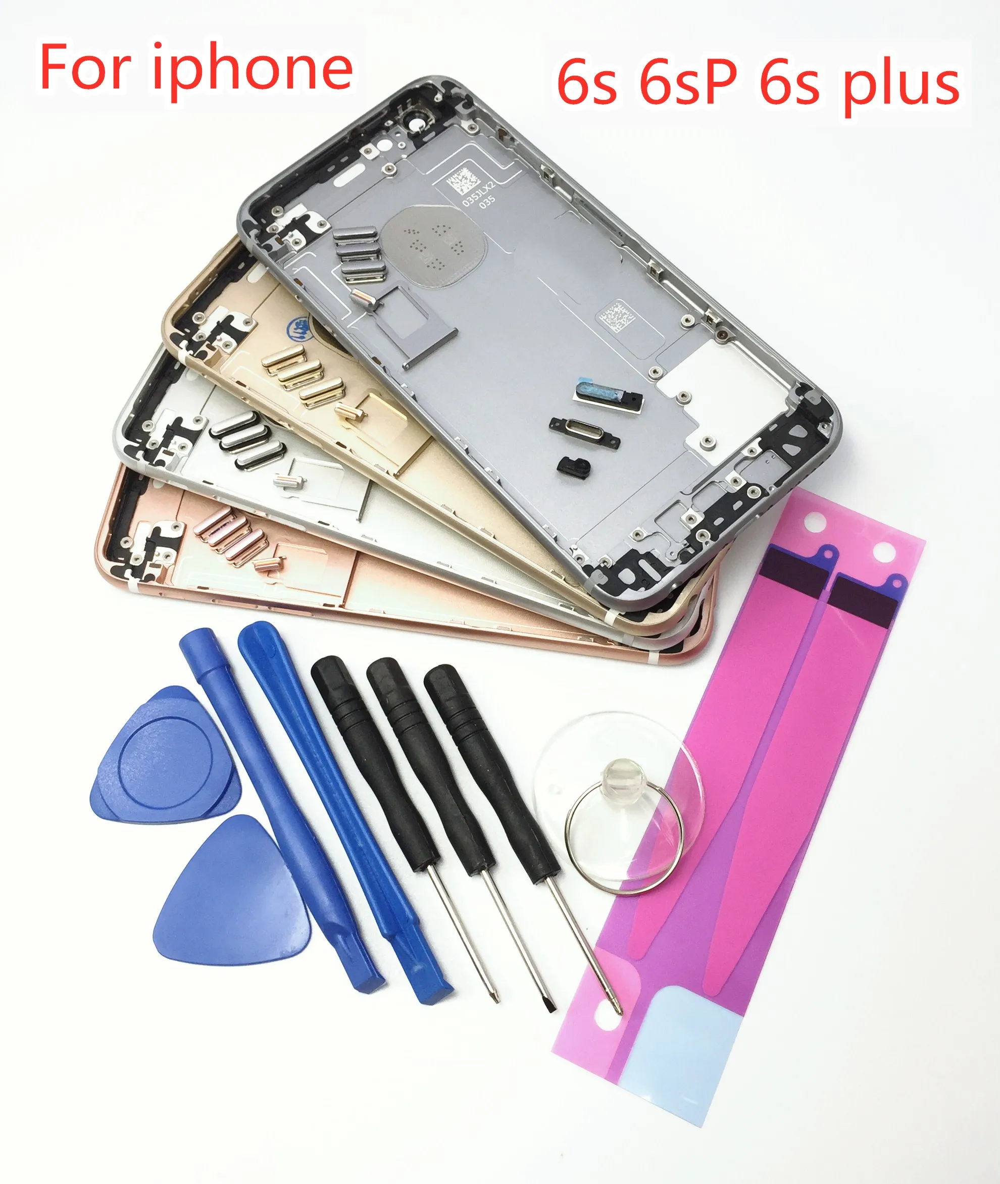 New rear case battery back cover for iPhone 6S 6Sp 6S plus battery door metal middle frame chassis back cover replacement part
New rear case battery back cover for iPhone 6S 6Sp 6S plus battery door metal middle frame chassis back cover replacement part