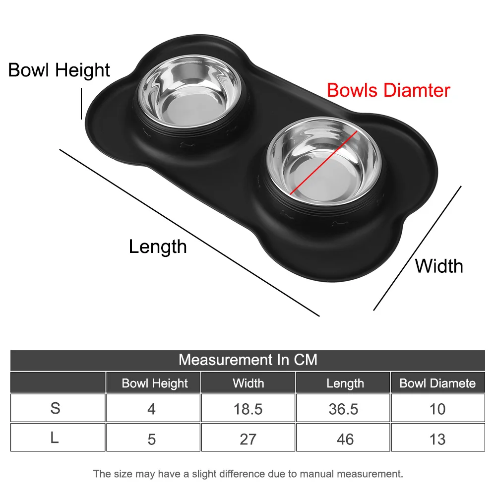 Stainless Steel Drinking Water Food Feeder With Silicone Mat Durable Pet Feeding Bowl No Spill Double Dog Bowl Antislip
Stainless Steel Drinking Water Food Feeder With Silicone Mat Durable Pet Feeding Bowl No Spill Double Dog Bowl Antislip