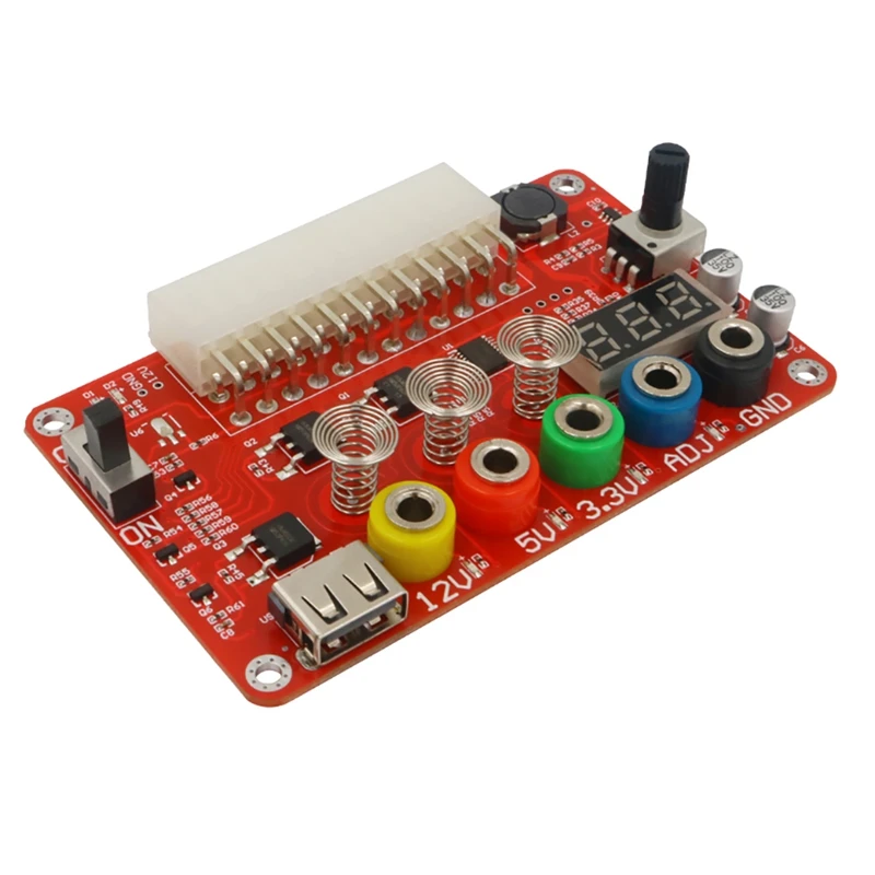 New Version ATX 24PIN Power Adapter Board with ADJ Adjustable Voltage Knob and Touch-Sensor Switch Power Adapter Board 
New Version ATX 24PIN Power Adapter Board with ADJ Adjustable Voltage Knob and Touch-Sensor Switch Power Adapter Board
