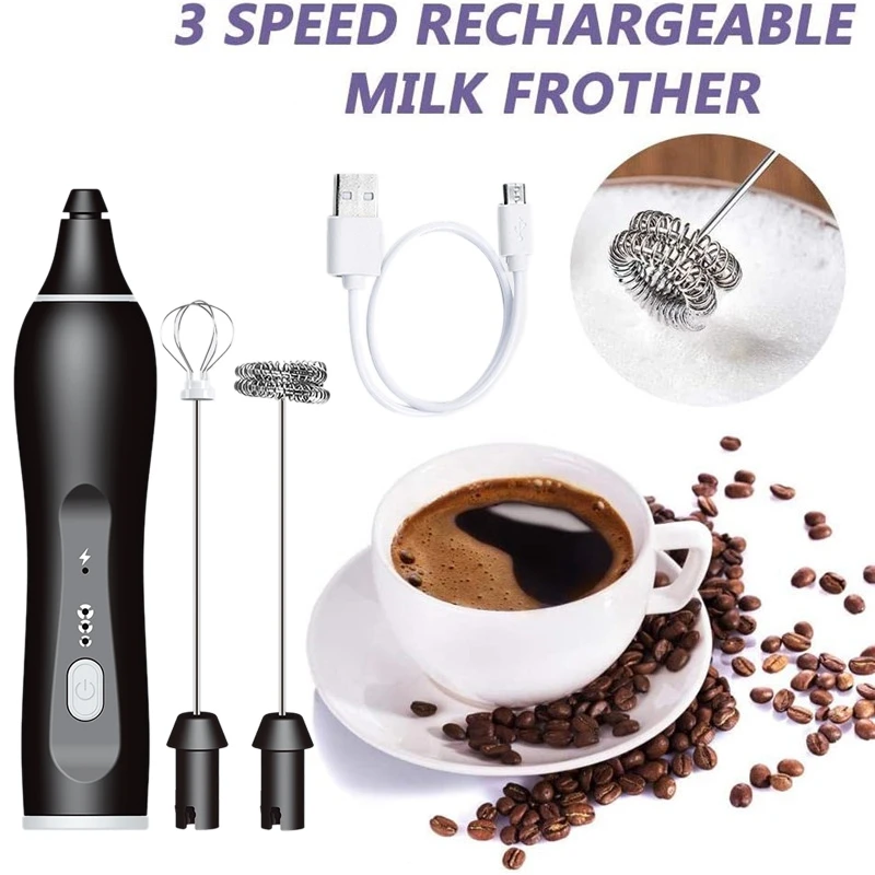 USB Electric Milk Frothers 3 Speed Electric Whisk Kitchen Smoothie Blender Handheld Foam Maker for Coffee Cappuccino
USB Electric Milk Frothers 3 Speed Electric Whisk Kitchen Smoothie Blender Handheld Foam Maker for Coffee Cappuccino