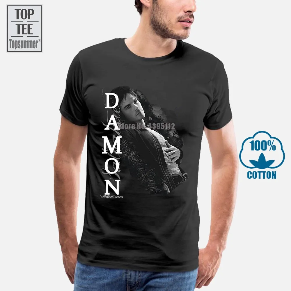 Men T Shirt Vampire Diaries Supernatural Drama Tv Show Damon Salvatore Unisex Tee Plus Size T-Shirt Tshirt Women
Men T Shirt Vampire Diaries Supernatural Drama Tv Show Damon Salvatore Unisex Tee Plus Size T-Shirt Tshirt Women