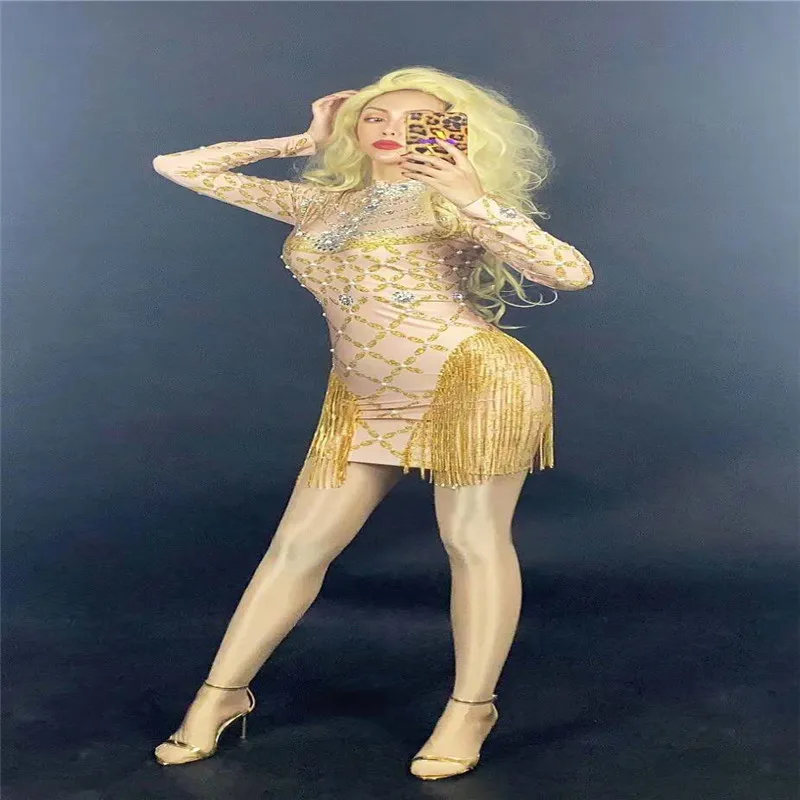H49 Pole Dance Party Sexy Mesh Elastic Stretched Drill Chain Diamond Costume Female Show Club Long Sleeve Tassels Ballroom Wear
H49 Pole Dance Party Sexy Mesh Elastic Stretched Drill Chain Diamond Costume Female Show Club Long Sleeve Tassels Ballroom Wear