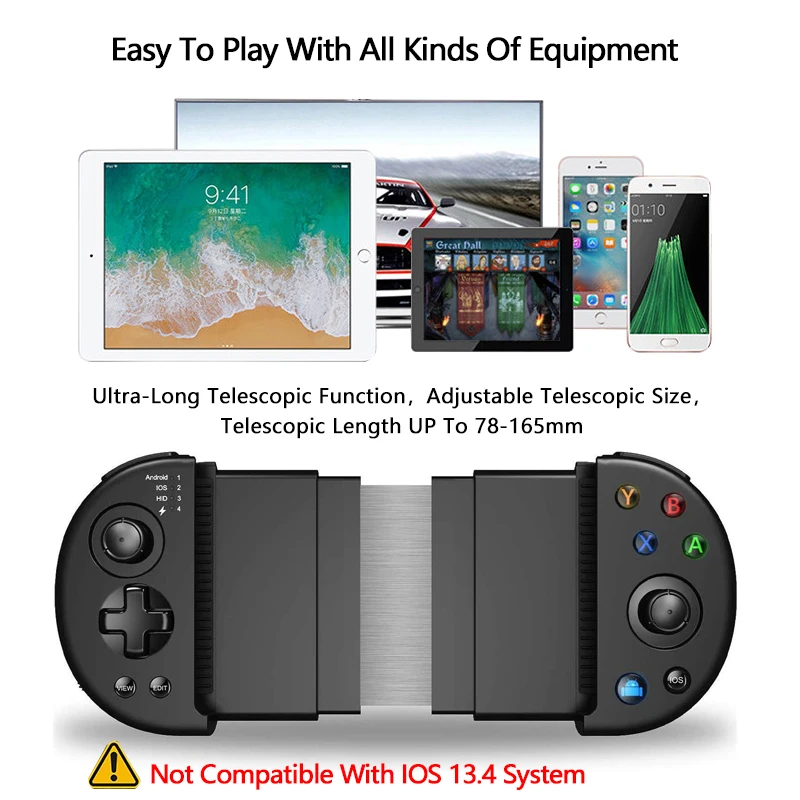 Bluetooth Wireless Game Controller Joystick For Android IOS Phone Tablet Console Direct Connection Gamepad / Telescopic Gamepad
Bluetooth Wireless Game Controller Joystick For Android IOS Phone Tablet Console Direct Connection Gamepad / Telescopic Gamepad