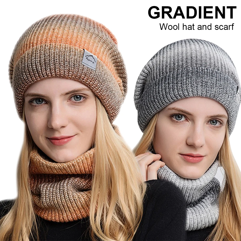 Winter Warm Beanie Hat Scarf Set 2 Pieces for Men Women Knitted Cap Ring Scarf Neck Warmer Skull Cap Beanie Winter Accessories
Winter Warm Beanie Hat Scarf Set 2 Pieces for Men Women Knitted Cap Ring Scarf Neck Warmer Skull Cap Beanie Winter Accessories