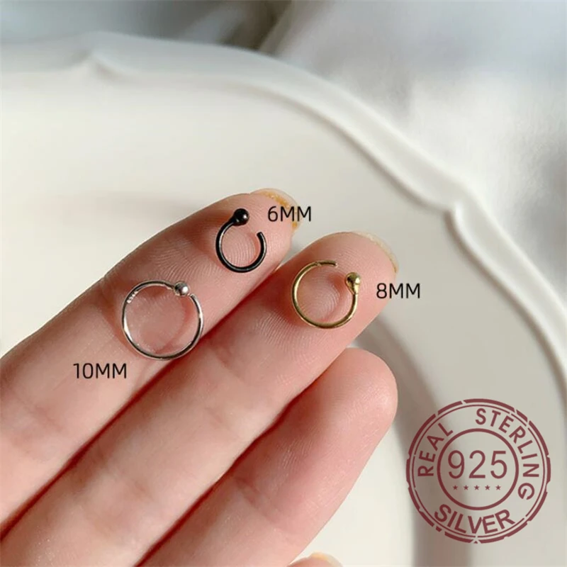 925 Sterling Silver Earrings For Women Mini Small Ball Round Hoop Earrings Ear Bone Buckle Round Circle Earrings bijoux aretes
925 Sterling Silver Earrings For Women Mini Small Ball Round Hoop Earrings Ear Bone Buckle Round Circle Earrings bijoux aretes