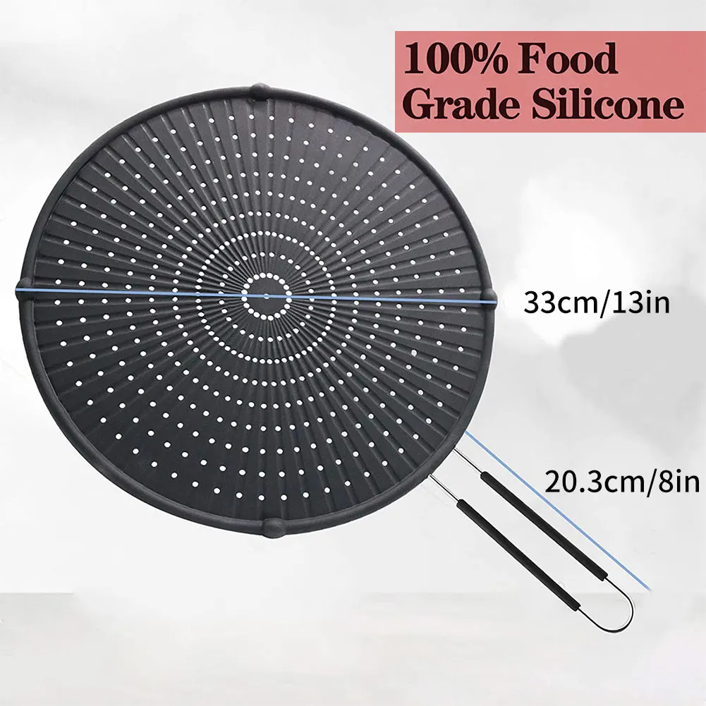 Silicone Splatter Screen Nonstick Oil Pan Lid Proof Oil Splash Heat-Resistant Protection Mat Non-Slip Handle Kitchen Supplies
Silicone Splatter Screen Nonstick Oil Pan Lid Proof Oil Splash Heat-Resistant Protection Mat Non-Slip Handle Kitchen Supplies