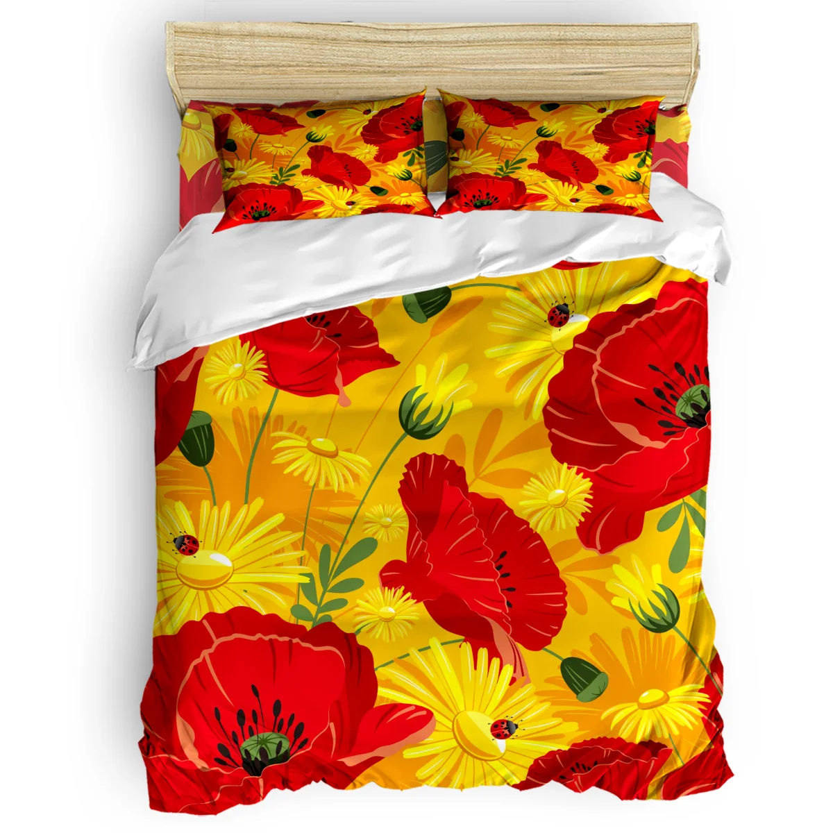 Red Flower Poppy Daisy Duvet Cover Set Warm and Comfortable Bedding Set Bedroom Supplies Bedroom Comforter Set 2/3/4pcs
Red Flower Poppy Daisy Duvet Cover Set Warm and Comfortable Bedding Set Bedroom Supplies Bedroom Comforter Set 2/3/4pcs