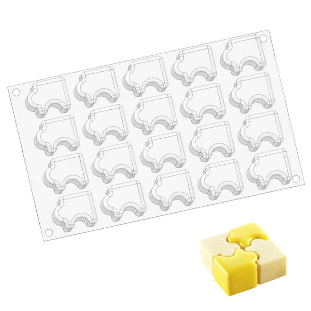 Puzzle Shape 20 Cavities Silicone Cake Decorating Mold For Baking Mould Dessert Mousse Pastry Pan Bakewar Tools
Puzzle Shape 20 Cavities Silicone Cake Decorating Mold For Baking Mould Dessert Mousse Pastry Pan Bakewar Tools