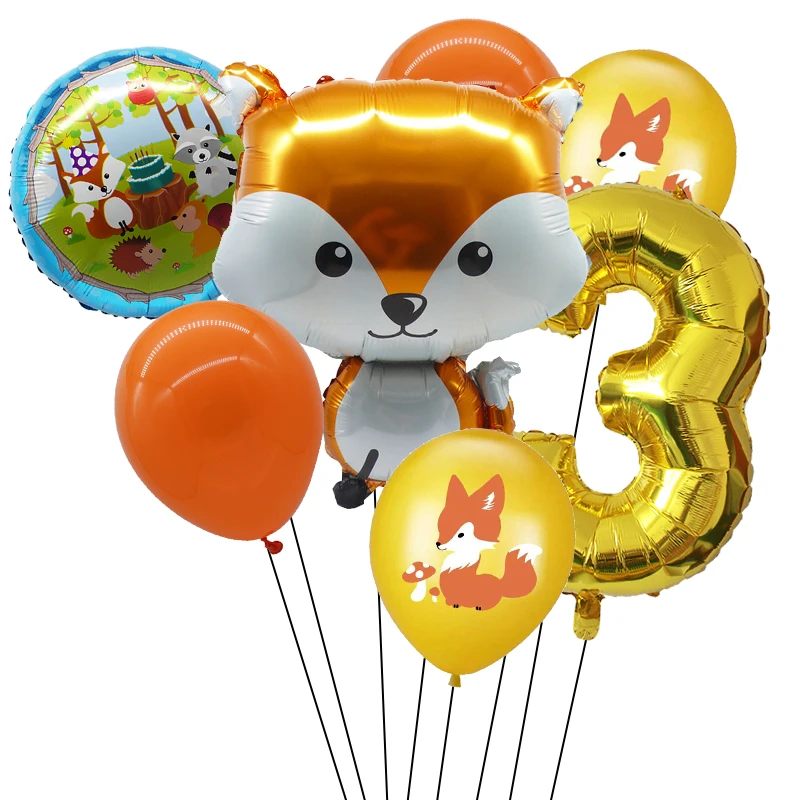 7pcsset Cartoon Animal Foil Balloons Fox Latex Balloon Number Baby Shower Birthday Party Decoration Supplies Kids Gifts Globos
7pcsset Cartoon Animal Foil Balloons Fox Latex Balloon Number Baby Shower Birthday Party Decoration Supplies Kids Gifts Globos