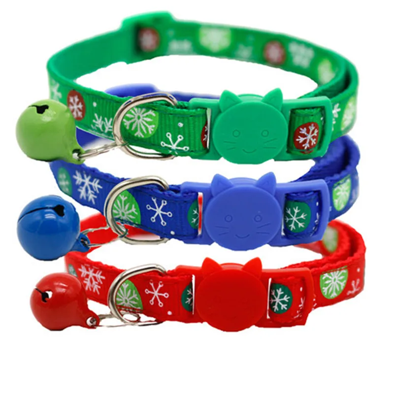 Pet Cat Collar Cute Christmas Print Cat Bell Collar Adjustable Nylon Ribbon Collar for Cats Small Dogs Puppy Neck Strap
Pet Cat Collar Cute Christmas Print Cat Bell Collar Adjustable Nylon Ribbon Collar for Cats Small Dogs Puppy Neck Strap