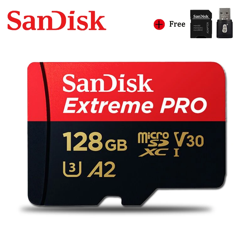 Карта памяти MicroSD SanDisk Extreme Pro Ultra, 128 ГБ, 64 ГБ, 32 ГБ, 256 ГБ, 400 ГБ, 32, 64, 128 ГБ, карта памяти SD, MicroSD U1/U3 4K
Карта памяти MicroSD SanDisk Extreme Pro Ultra, 128 ГБ, 64 ГБ, 32 ГБ, 256 ГБ, 400 ГБ, 32, 64, 128 ГБ, карта памяти SD, MicroSD U1/U3 4K