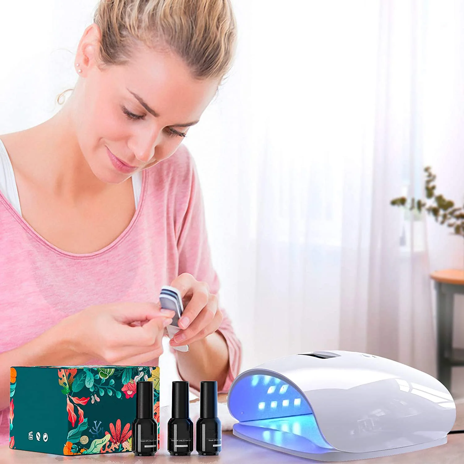 UV LED Nail Lamp 150W, Nail Dryer for Gel Polish, Gel Nail Lamp,Led Nail Light with Automatic Sensor & 4 Timers
UV LED Nail Lamp 150W, Nail Dryer for Gel Polish, Gel Nail Lamp,Led Nail Light with Automatic Sensor & 4 Timers