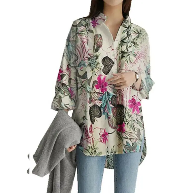 Women Retro Floral Long Sleeve T-Shirt Blouse Ladies Casual Loose Tops Oversized
Women Retro Floral Long Sleeve T-Shirt Blouse Ladies Casual Loose Tops Oversized