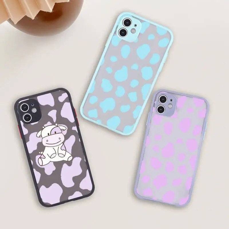 Cow Print Phone Case For iPhone 12 11 Mini Pro XR XS Max 7 8 Plus X Matte transparent blue Back Cover
Cow Print Phone Case For iPhone 12 11 Mini Pro XR XS Max 7 8 Plus X Matte transparent blue Back Cover