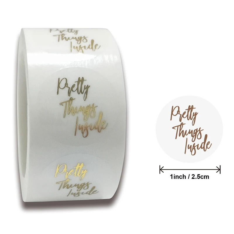 500Pcs/roll Gold Foil Thank You Stickers For Small Business 1inch Cards Envelope Sealing Label Stickers Wedding Pretty Gift
500Pcs/roll Gold Foil Thank You Stickers For Small Business 1inch Cards Envelope Sealing Label Stickers Wedding Pretty Gift