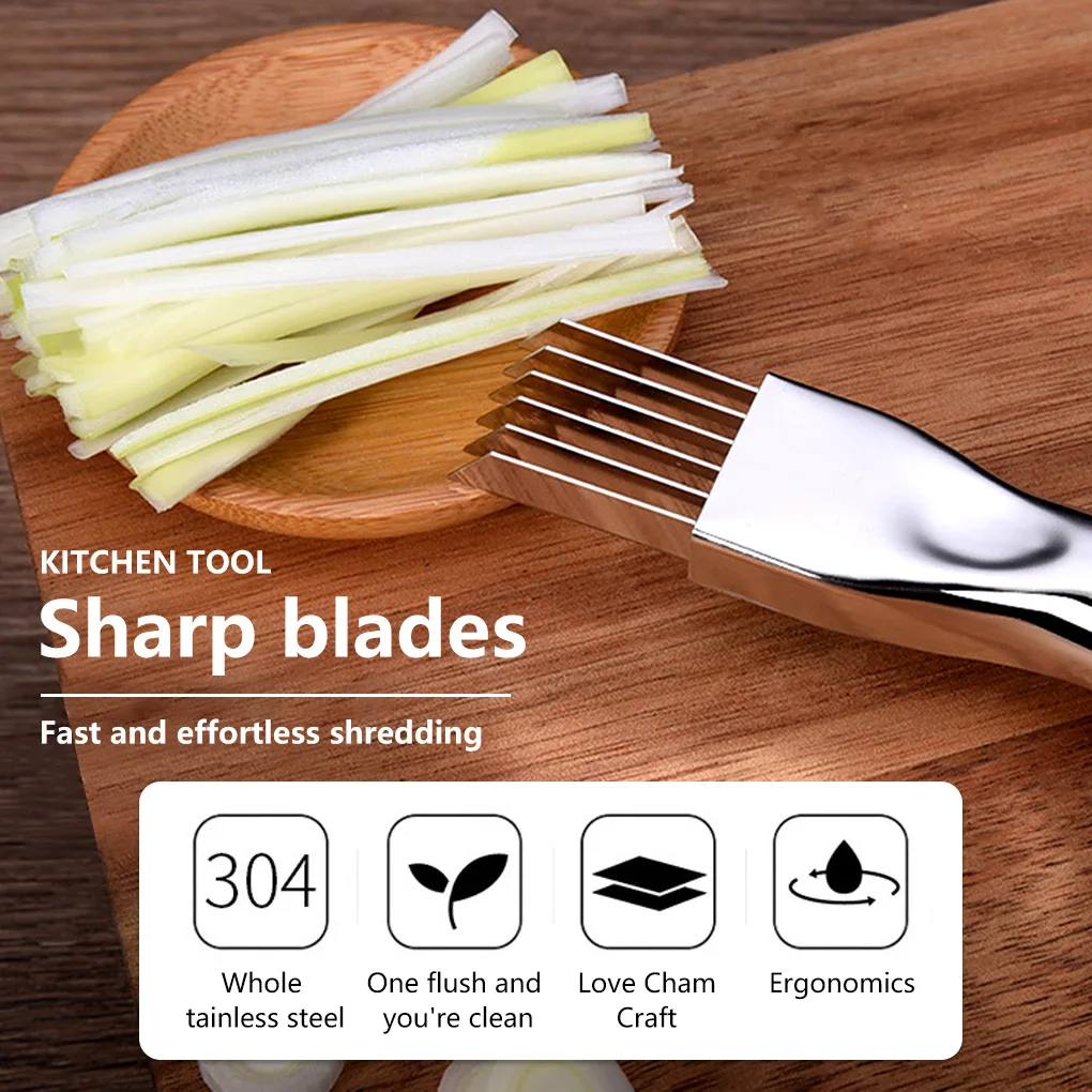 Shred Silk The Knife Scallions Cutter Stainless Steel Crusher Handheld Graters Chopped For Ginger Carrot Kitchen Accessories
Shred Silk The Knife Scallions Cutter Stainless Steel Crusher Handheld Graters Chopped For Ginger Carrot Kitchen Accessories