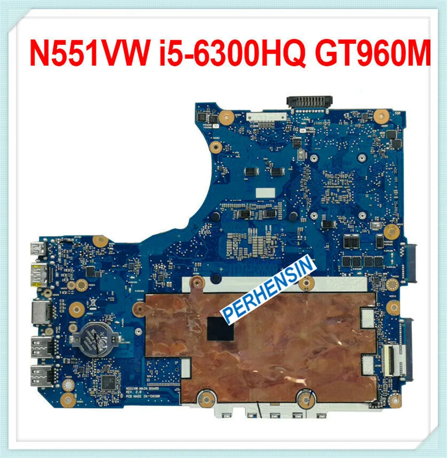 Материнская плата для ASUS N551V N551VW G551V G551VW i5-6300HQ материнская GTX 960M/950M 100%