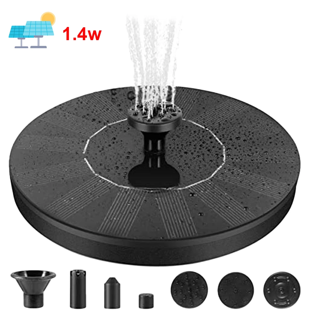 Solar 2021 Fountain Floating Pump 1.4W Bird Bath Water Pump with 4 Nozzles for Garden Patio Lawn Pool Solar Powered Fountain
Solar 2021 Fountain Floating Pump 1.4W Bird Bath Water Pump with 4 Nozzles for Garden Patio Lawn Pool Solar Powered Fountain