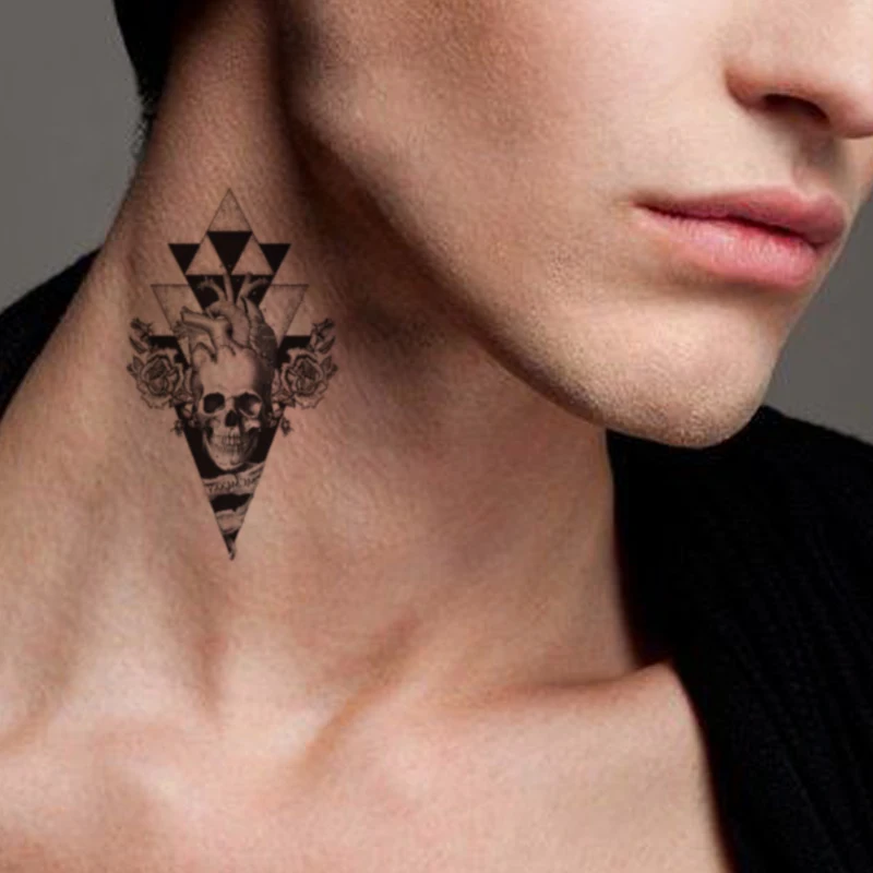 Waterproof Temporary Tattoo Sticker Skull Flash Tattoos Inverted Triangle Rose Flowers Body Art Arm Neck Fake Sleeve Tatoo Women
Waterproof Temporary Tattoo Sticker Skull Flash Tattoos Inverted Triangle Rose Flowers Body Art Arm Neck Fake Sleeve Tatoo Women
