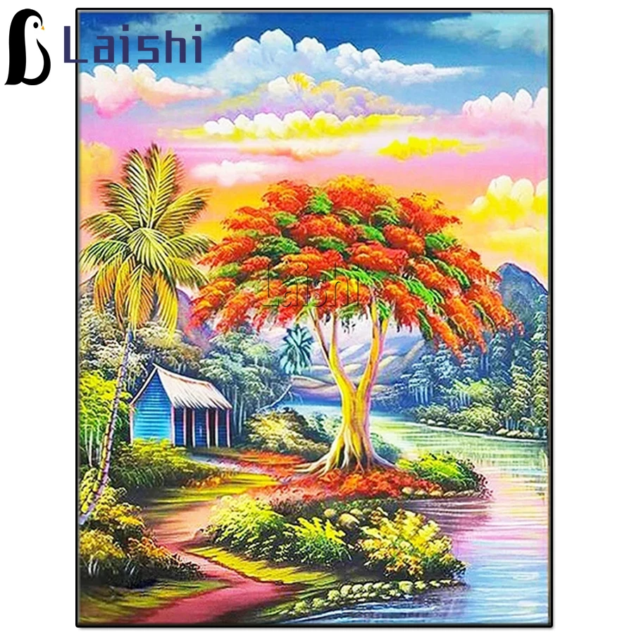 NEW Arrival 5D DIY Diamond Painting Sunset Xanadu natural scenery Diamond Mosaic Embroidery Needlework Cross Stitch Home Decor
NEW Arrival 5D DIY Diamond Painting Sunset Xanadu natural scenery Diamond Mosaic Embroidery Needlework Cross Stitch Home Decor
