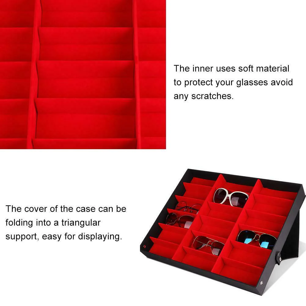 Fashion 18 Grids Eyeglass Sunglasses Glasses Storage Display Box Holder Case Organizer Cajas Organizadoras Storage
Fashion 18 Grids Eyeglass Sunglasses Glasses Storage Display Box Holder Case Organizer Cajas Organizadoras Storage