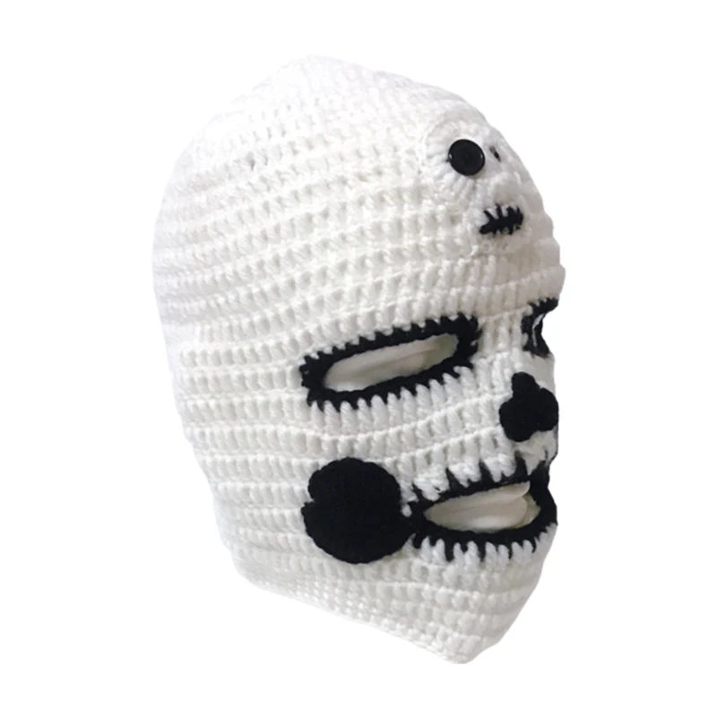 P8DB Simple Handmade Skull Knit Hat Creative Three-eye Hat Knitted Hat Halloween Part
P8DB Simple Handmade Skull Knit Hat Creative Three-eye Hat Knitted Hat Halloween Part