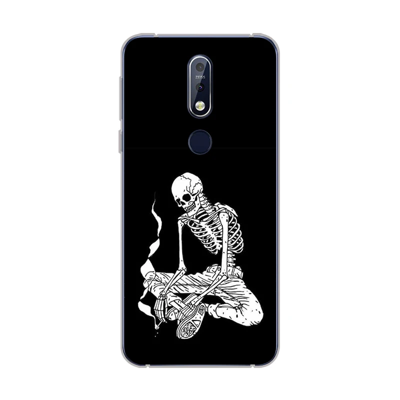 Чехол для телефона ciciber Funny Skull чехлы Nokia 8 1 7 6 5 3 2 Plus 9 PureView X7 X6 X5 X3 ТПУ|Бамперы| |