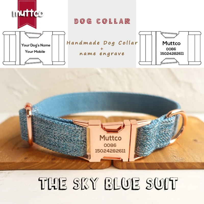 MUTTCO anti-lost dog collar adjustable pet collar convenient to walk the dog THE SKY BLUE SUIT custom ID tag 5 sizes UDC071M
MUTTCO anti-lost dog collar adjustable pet collar convenient to walk the dog THE SKY BLUE SUIT custom ID tag 5 sizes UDC071M