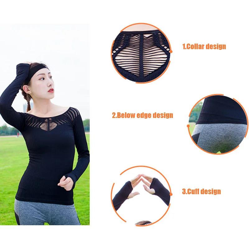 Women Mesh Yoga Top Hollow Out Long Sleeve Sport T-shirt Quick Dry Fitness Sports Slim Fit Shirt N66
Women Mesh Yoga Top Hollow Out Long Sleeve Sport T-shirt Quick Dry Fitness Sports Slim Fit Shirt N66