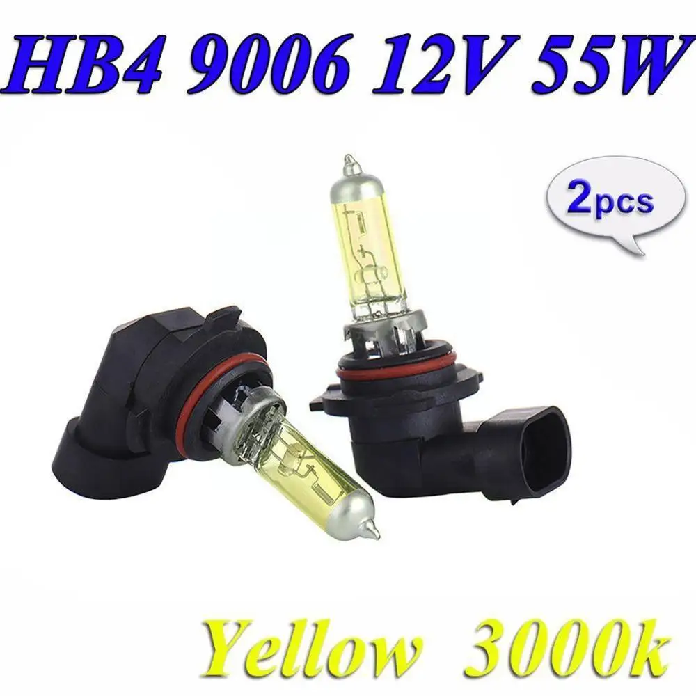 NEW 2PCS HB4 9006 Yellow 12V 55W P22d 3000K Halogen Bright Source Automobiles Car Lamps Glass Light Bulbs Super Auto Headli M1B3
NEW 2PCS HB4 9006 Yellow 12V 55W P22d 3000K Halogen Bright Source Automobiles Car Lamps Glass Light Bulbs Super Auto Headli M1B3