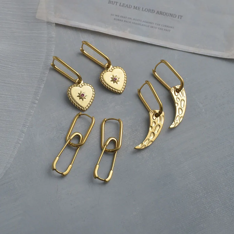 Cross Border New Cool Style Peach Heart Earrings Women's Fashion Personalized Design Earrings Stainless Steel Plated 14k Earring
Cross Border New Cool Style Peach Heart Earrings Women's Fashion Personalized Design Earrings Stainless Steel Plated 14k Earring