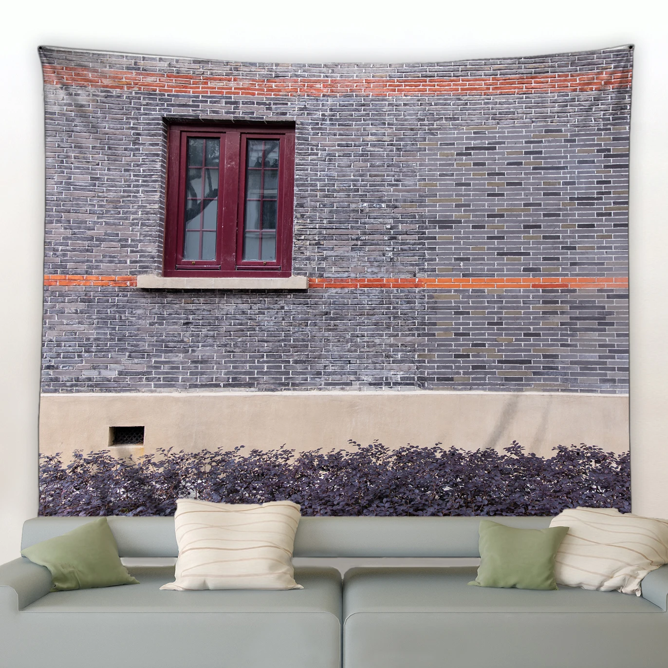 

Brick Wall Tapestry Wall Hanging Cloth Layout Room Dormitory Fabric Tapestries Painting Decoration Study Bedside Bedroom Blanket