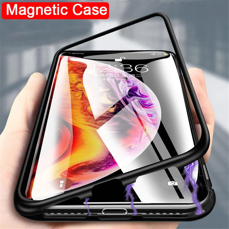 Metal Magnetic Adsorption Case For iPhone 12 11 Pro XS Max X XR Back Tempered Glass Magnet Case For iPhone 6 6s 7 8 Plus SE 2020
Metal Magnetic Adsorption Case For iPhone 12 11 Pro XS Max X XR Back Tempered Glass Magnet Case For iPhone 6 6s 7 8 Plus SE 2020
